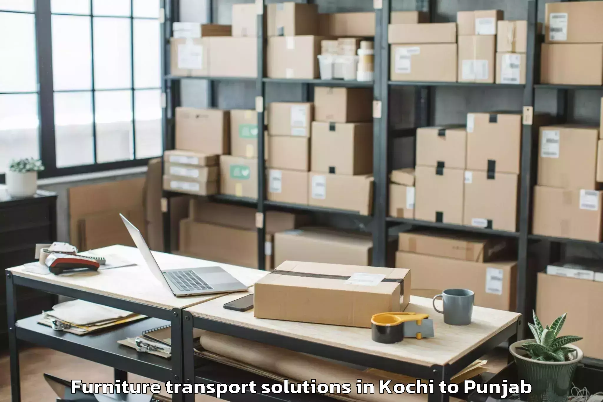 Get Kochi to Barnala Furniture Transport Solutions